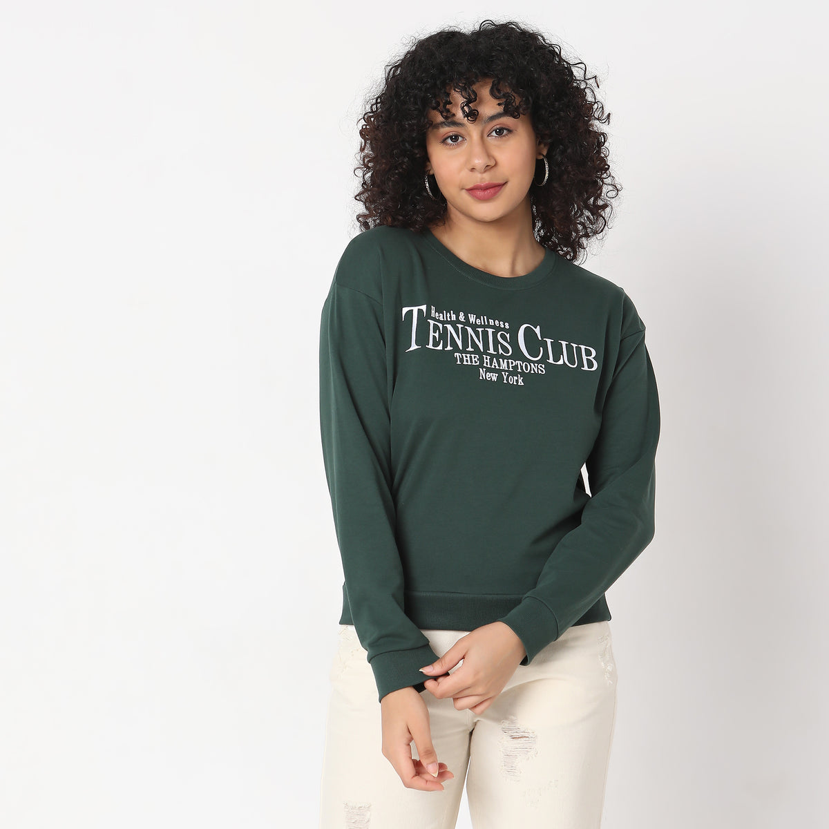 Regular Fit Embroidered Sweatshirt