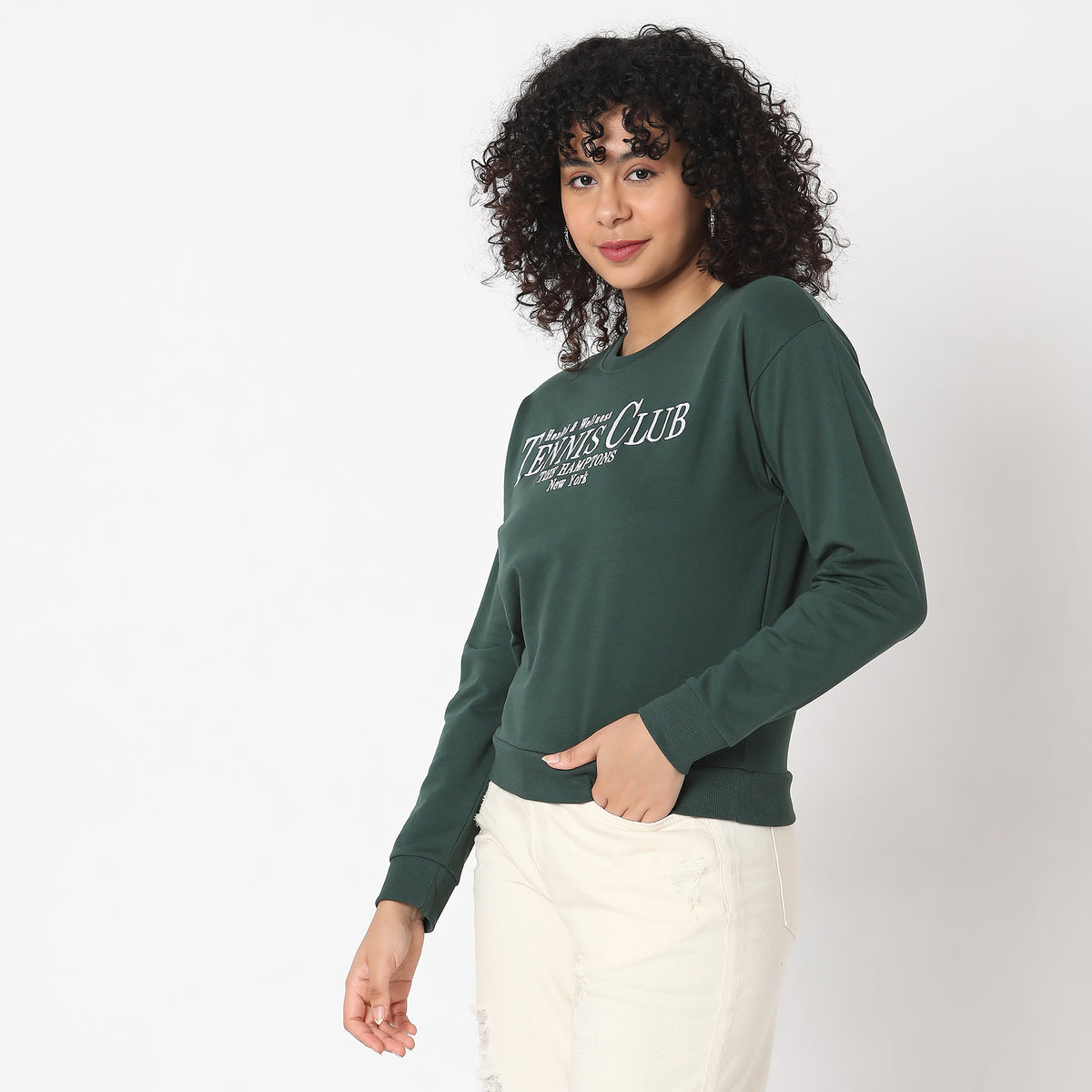 Regular Fit Embroidered Sweatshirt