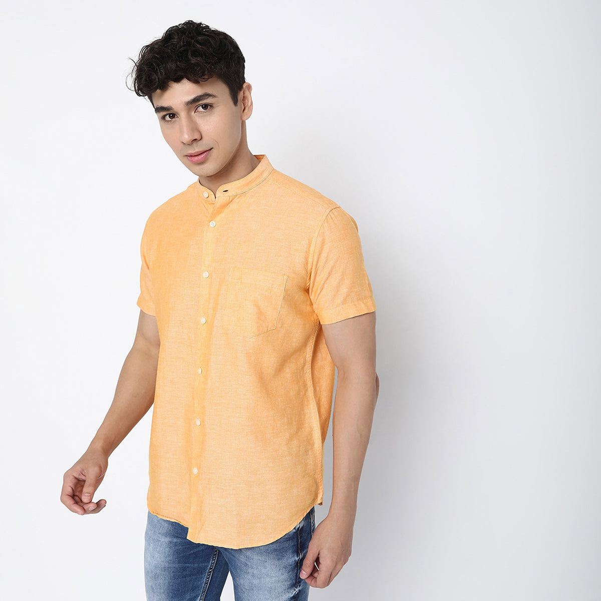 Slim Fit Solid Shirt