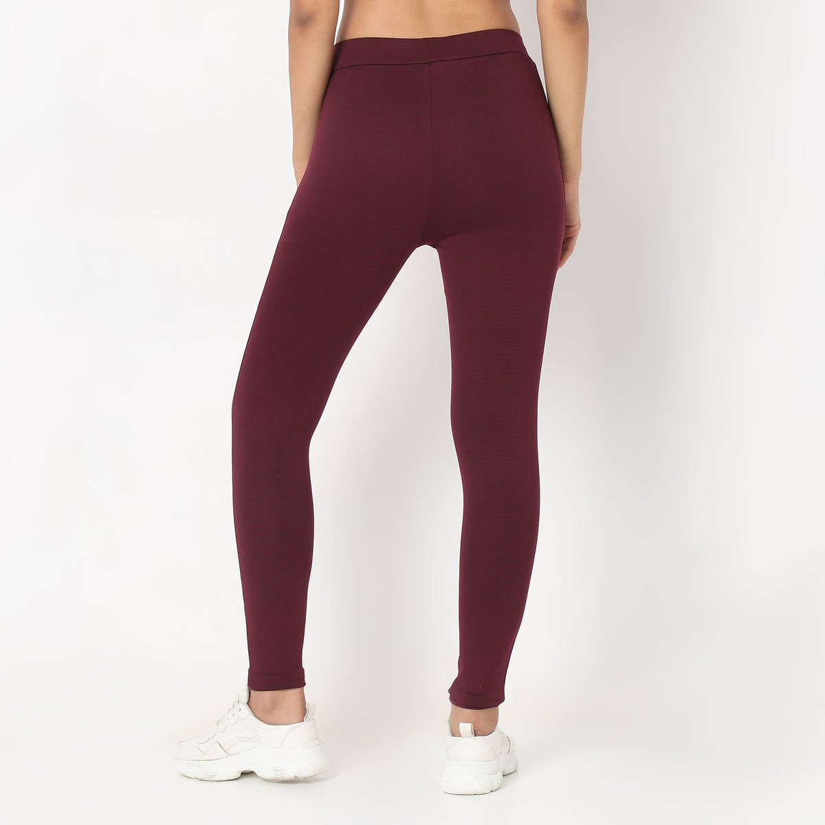 Skinny Fit Solid High Rise Jeggings