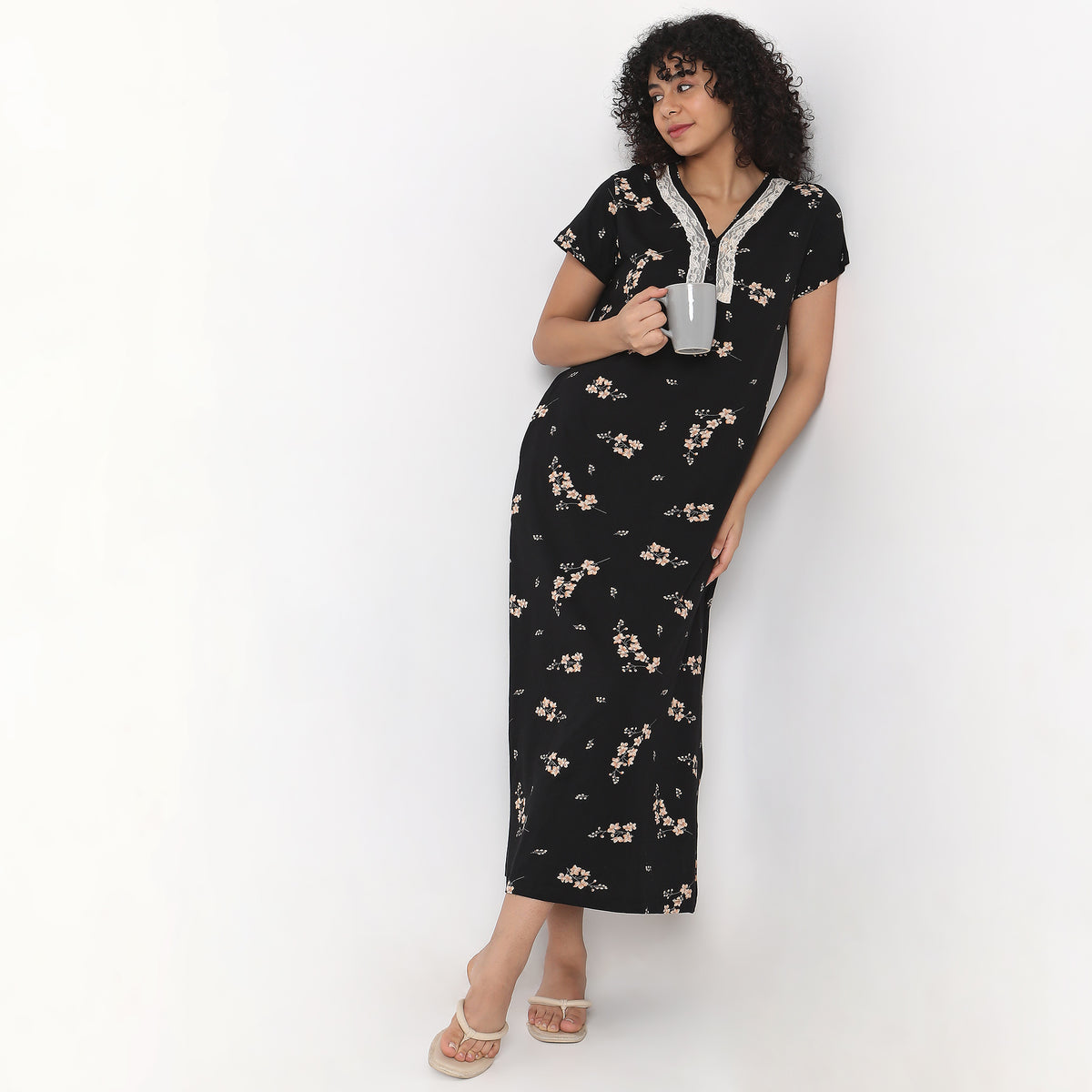 Regular Fit Floral Gown