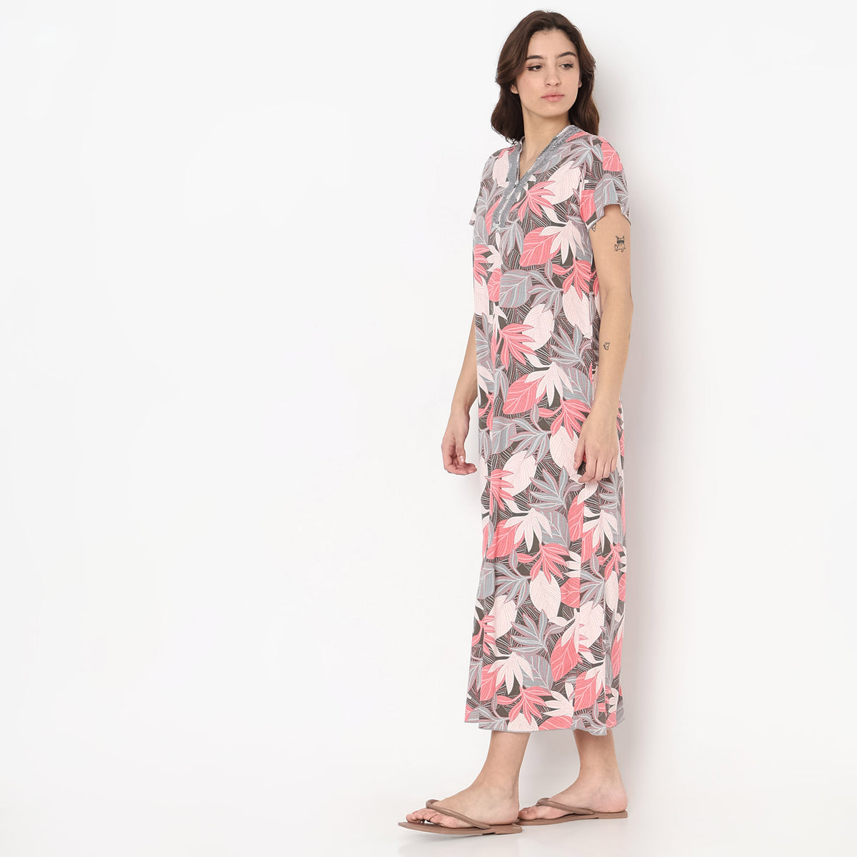 Regular Fit Printed Gown