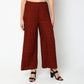 Flare Fit Checkered Mid Rise Palazzos