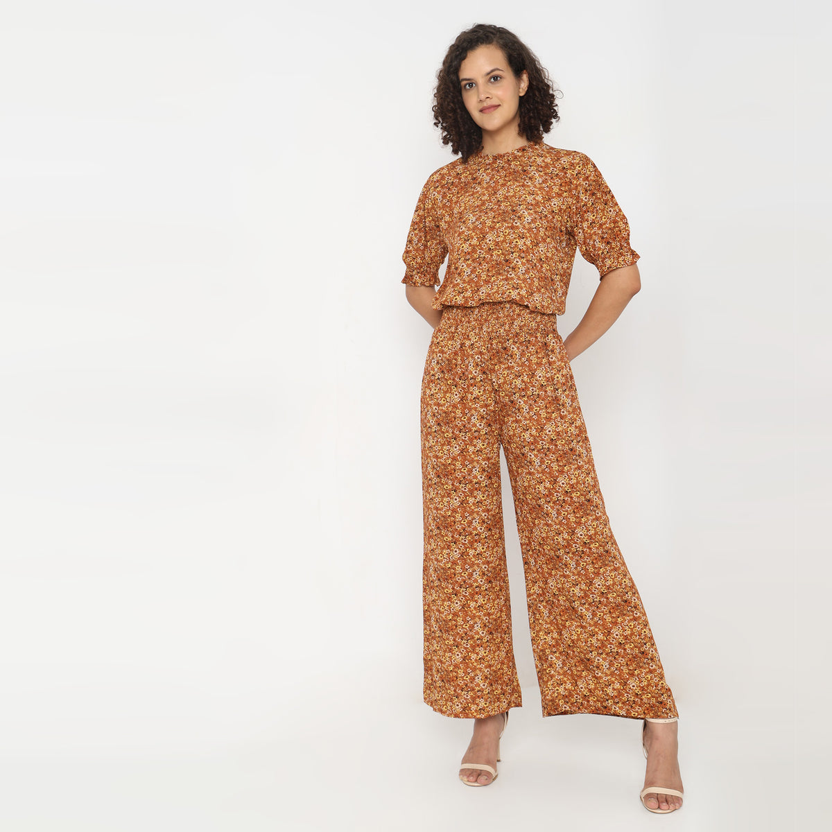 Flare Fit Floral Palazzos