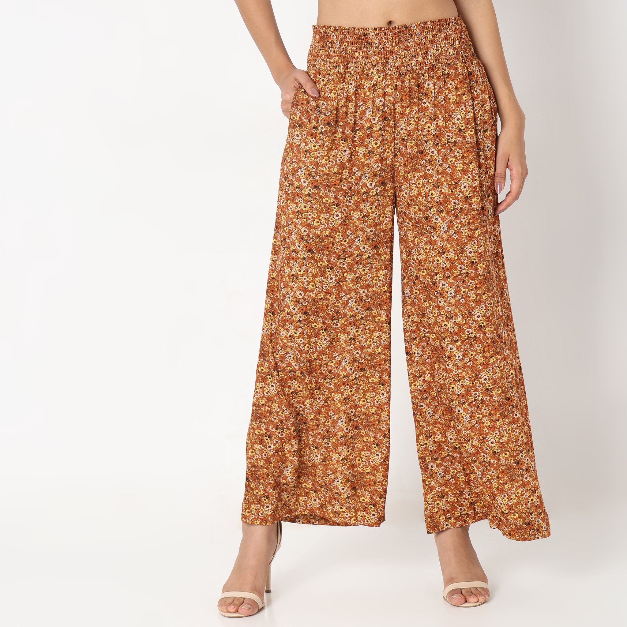 Flare Fit Floral Palazzos