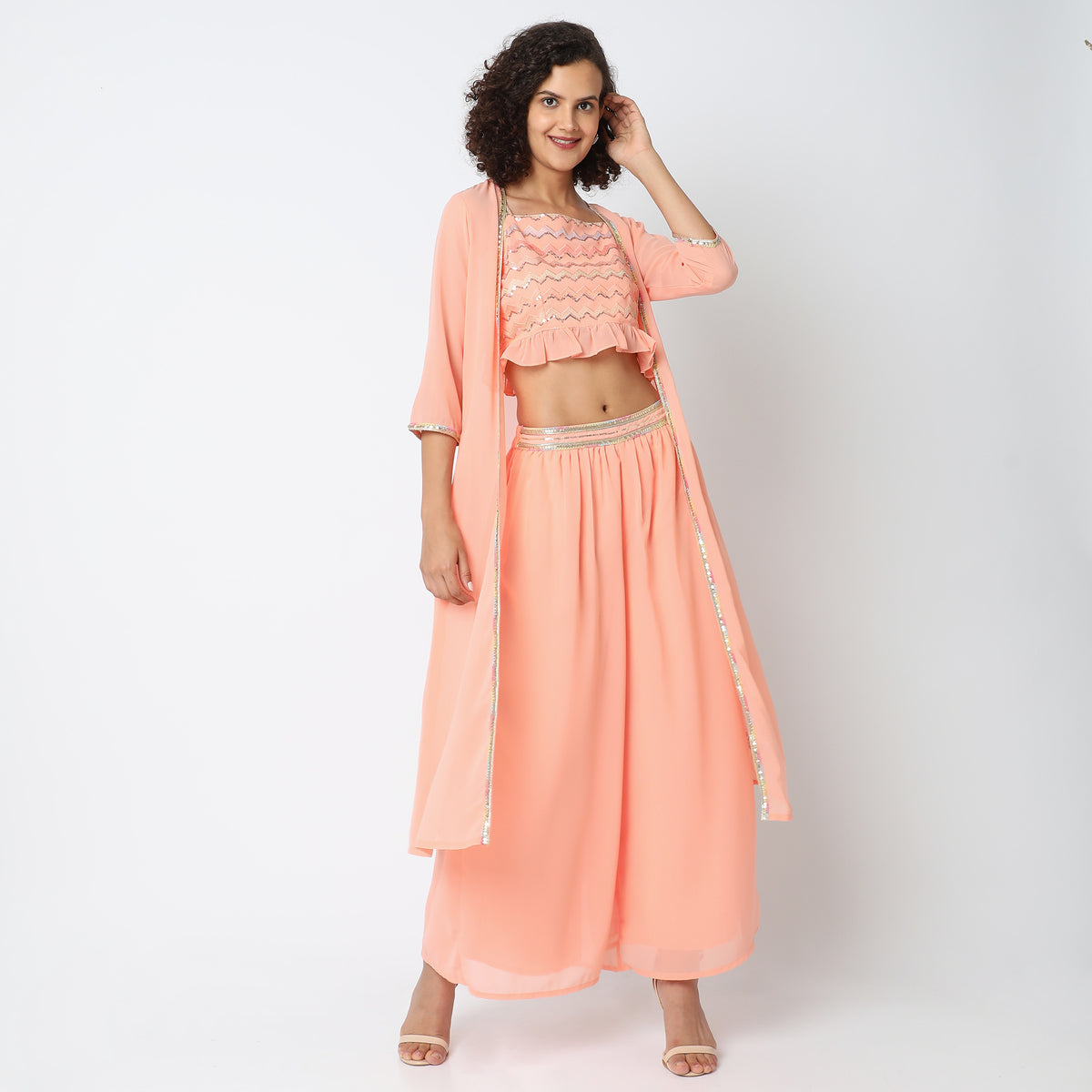 Flare Fit Embellished Ethnic Sets