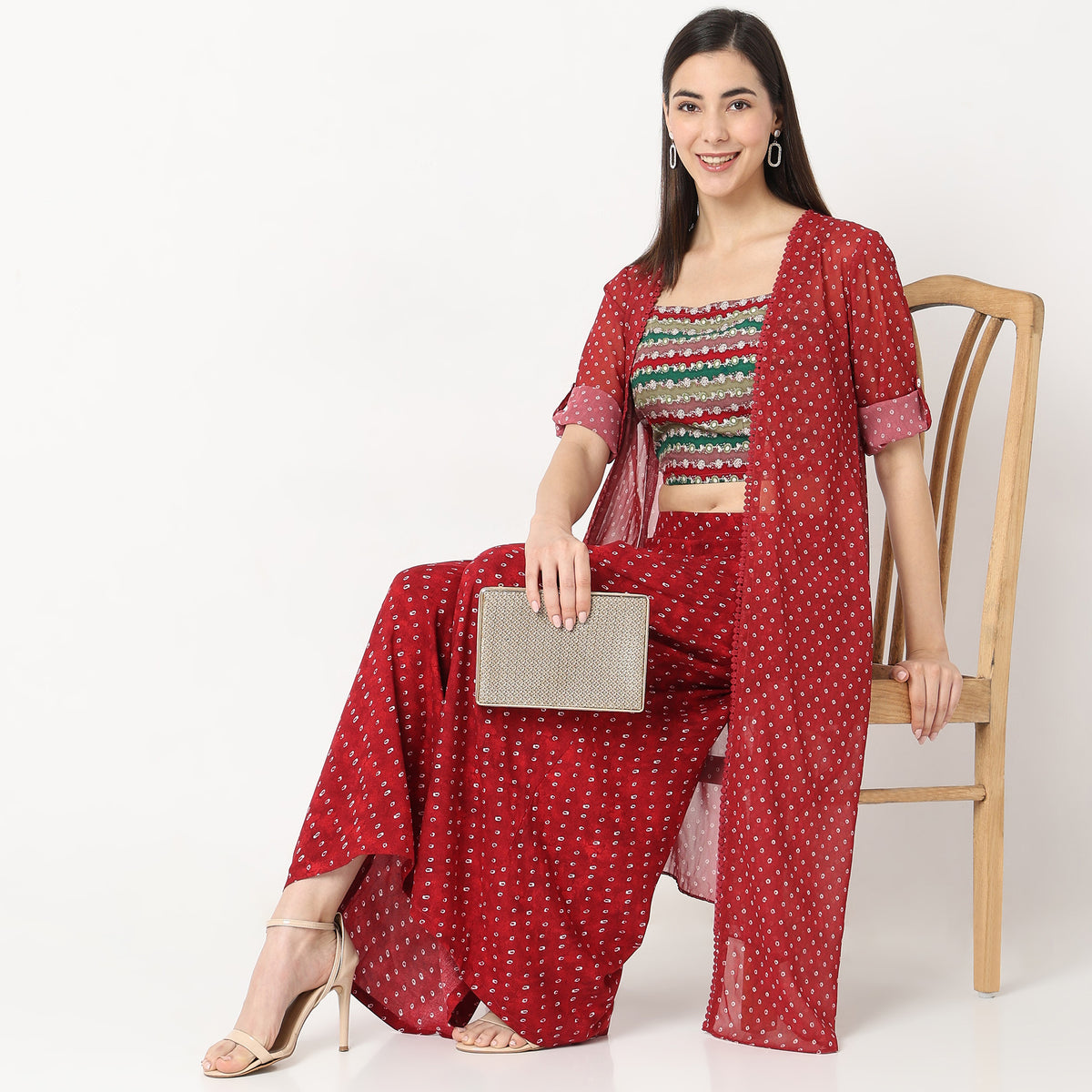 Flare Fit Embroidered Ethnic Sets