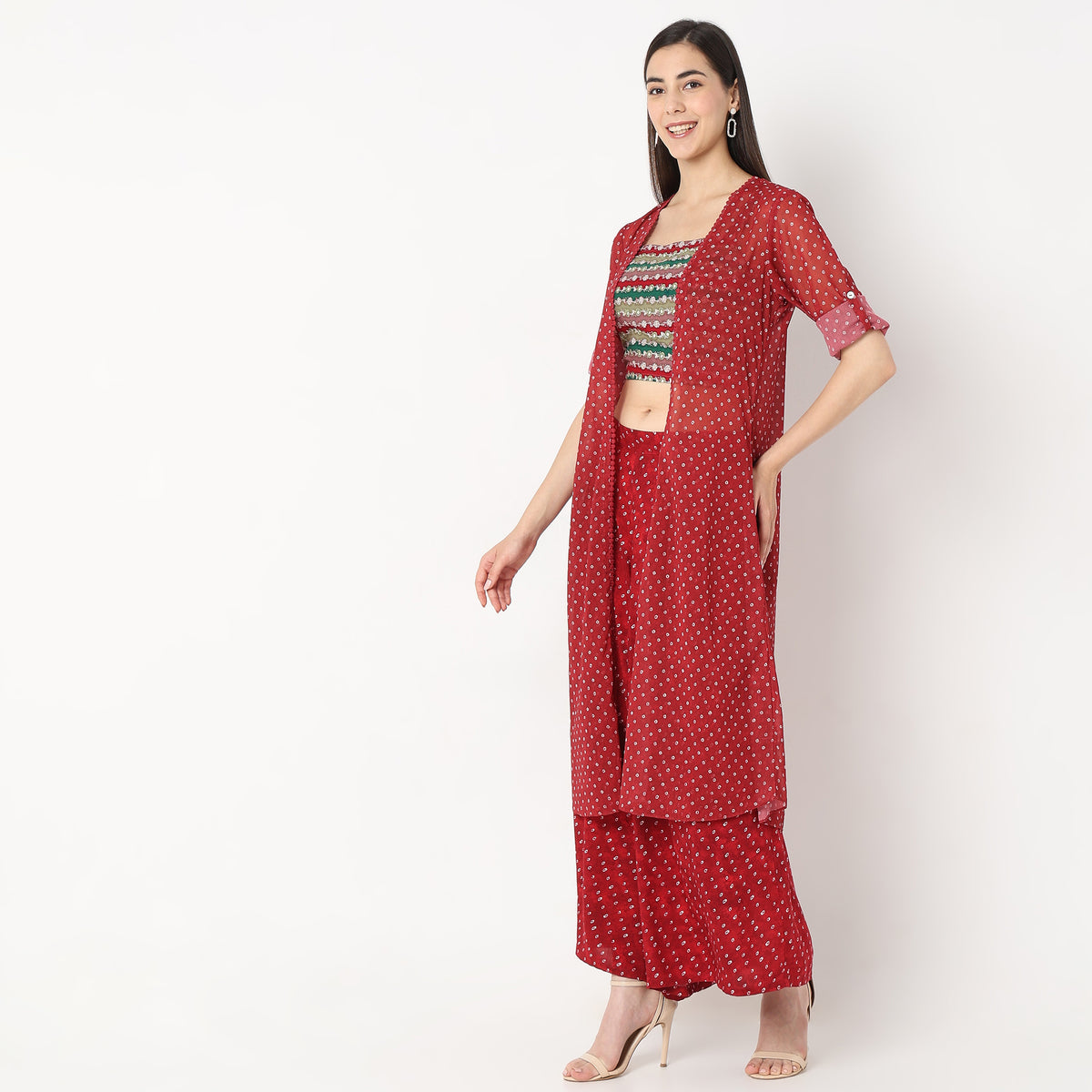 Flare Fit Embroidered Ethnic Sets