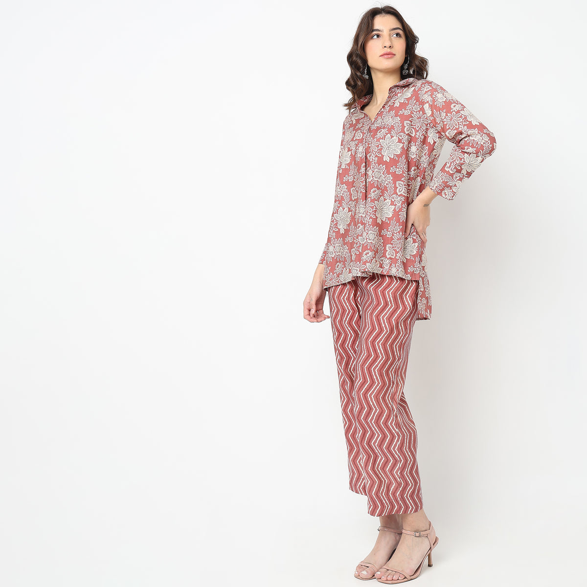 Straight Fit Floral Kurta Sets