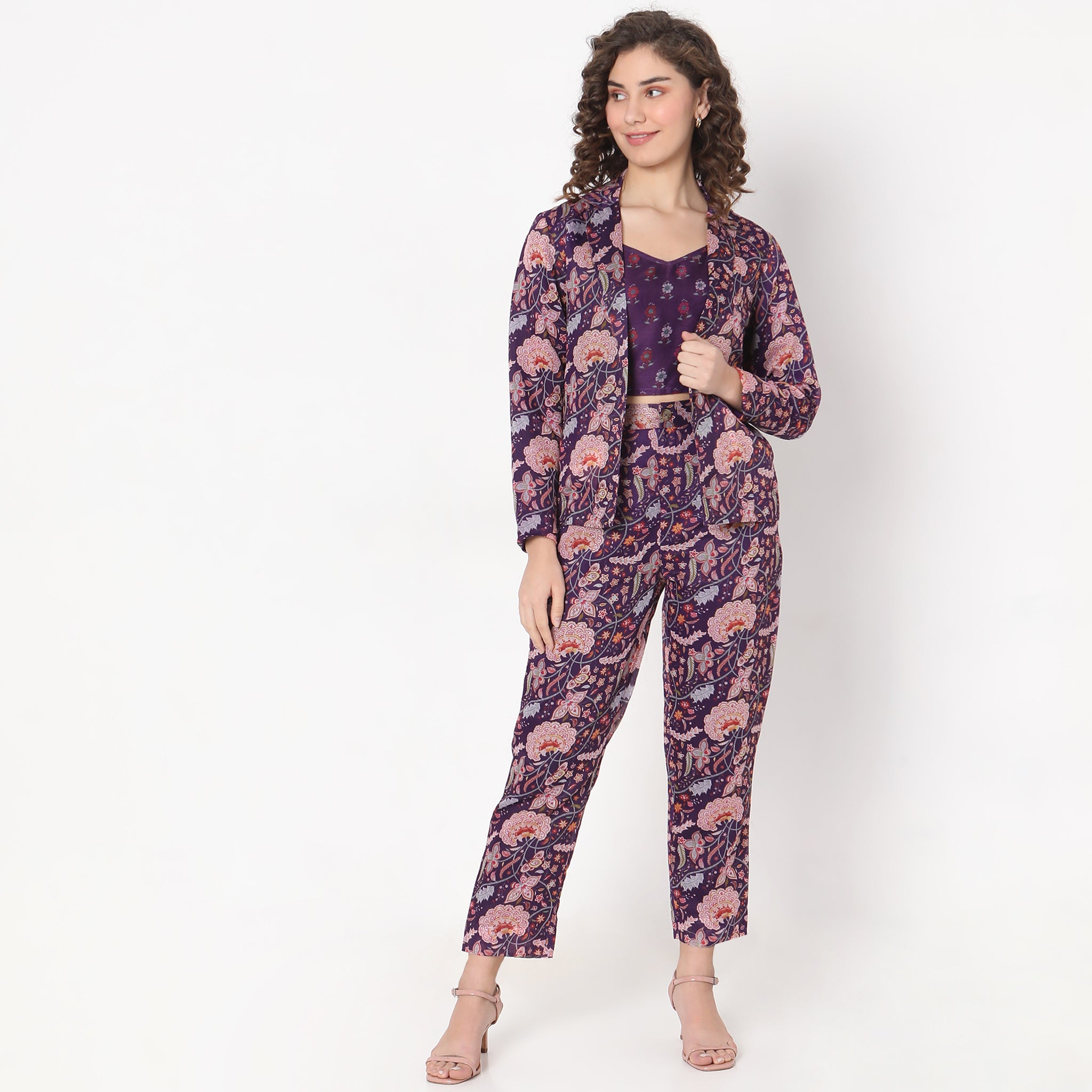 Straight Fit Floral Ethnic Sets