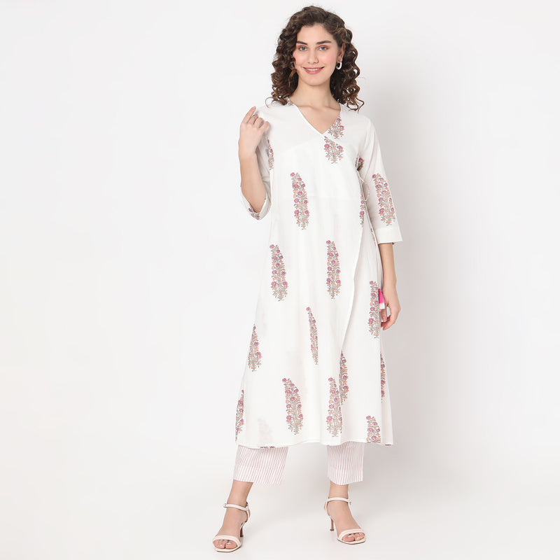 Flare Fit Printed Kurta Sets