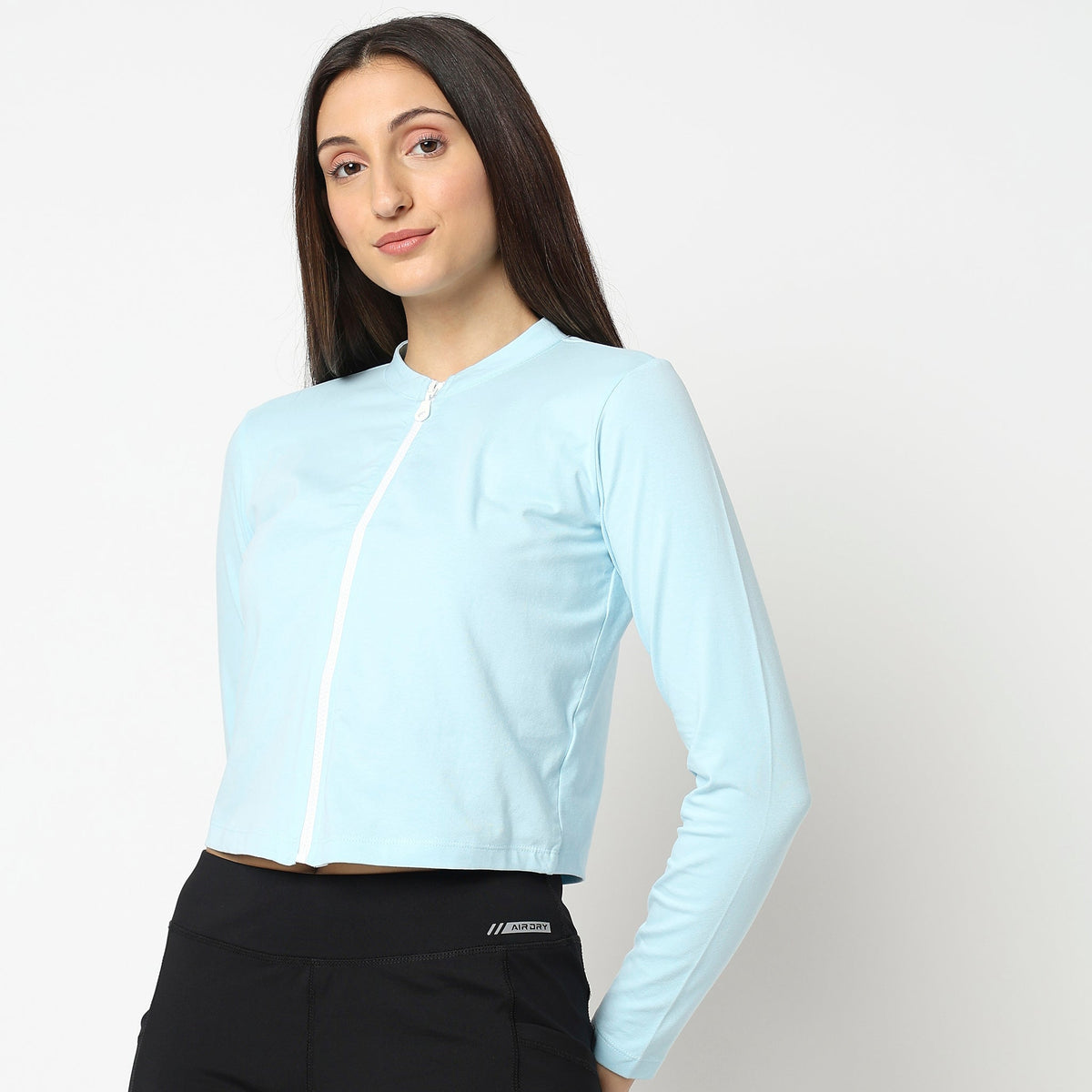 Women Wearing Regular Fit Solid T-Shirt