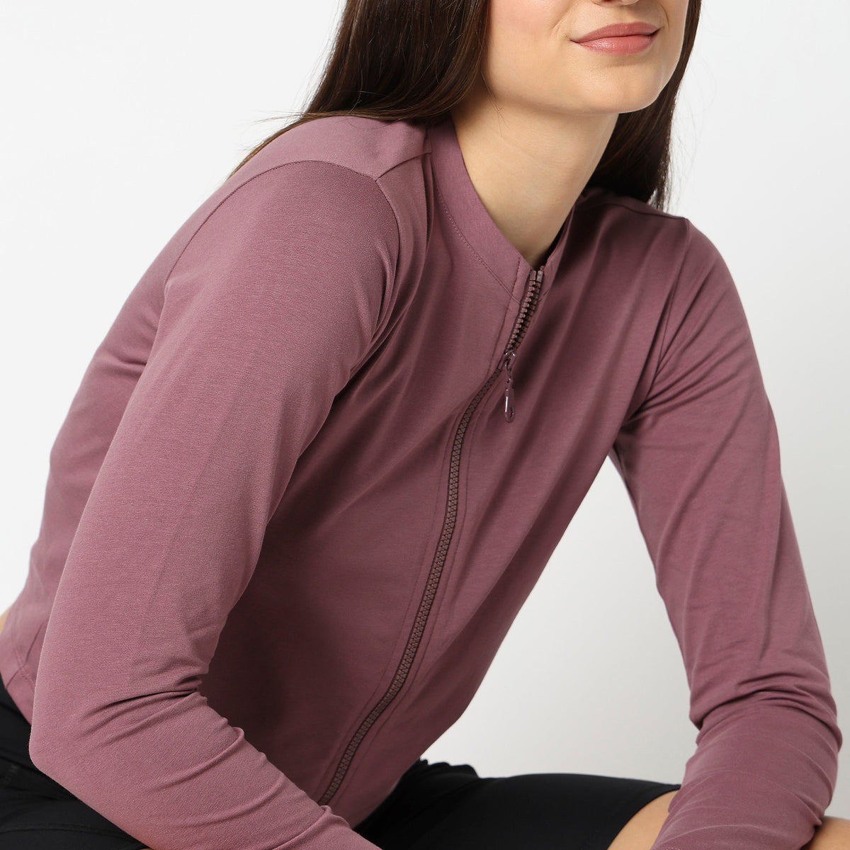 Women Wearing Regular Fit Solid T-Shirt