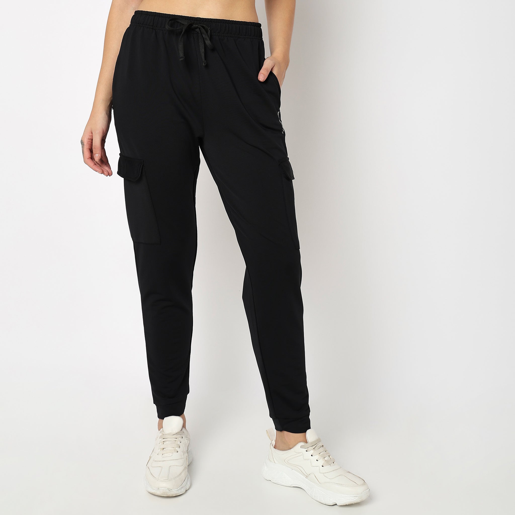 High rise best sale black joggers