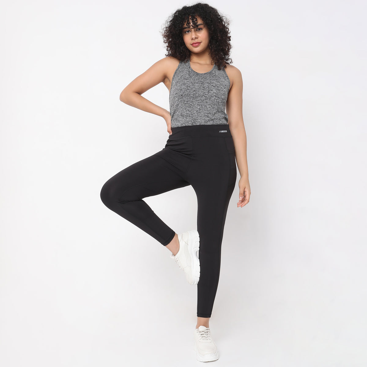 Slim Fit Solid High Rise Leggings