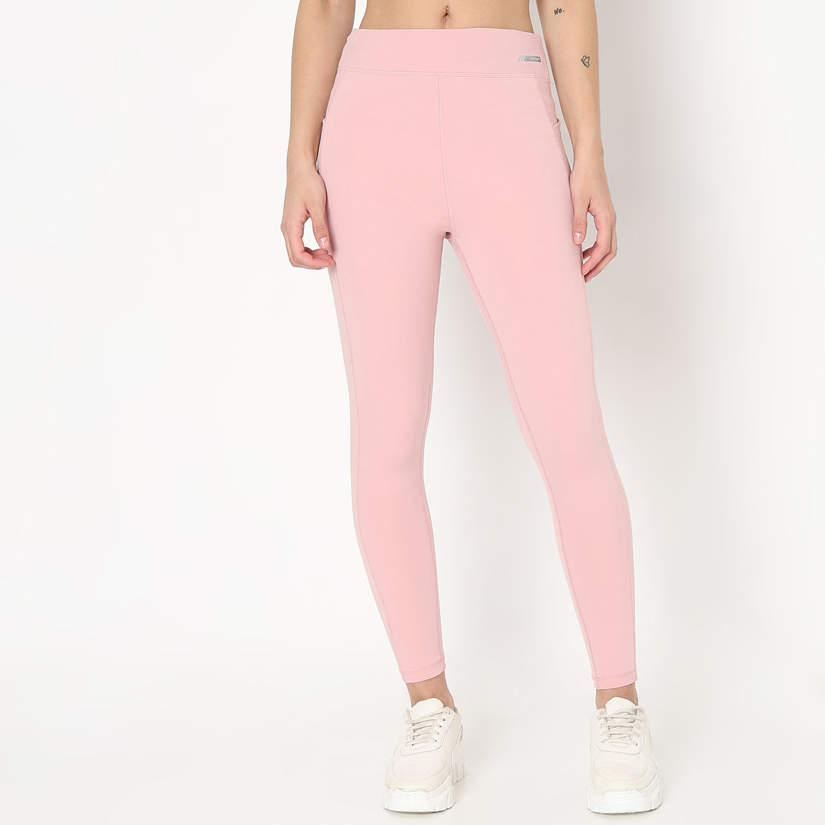 Slim Fit Solid High Rise Leggings