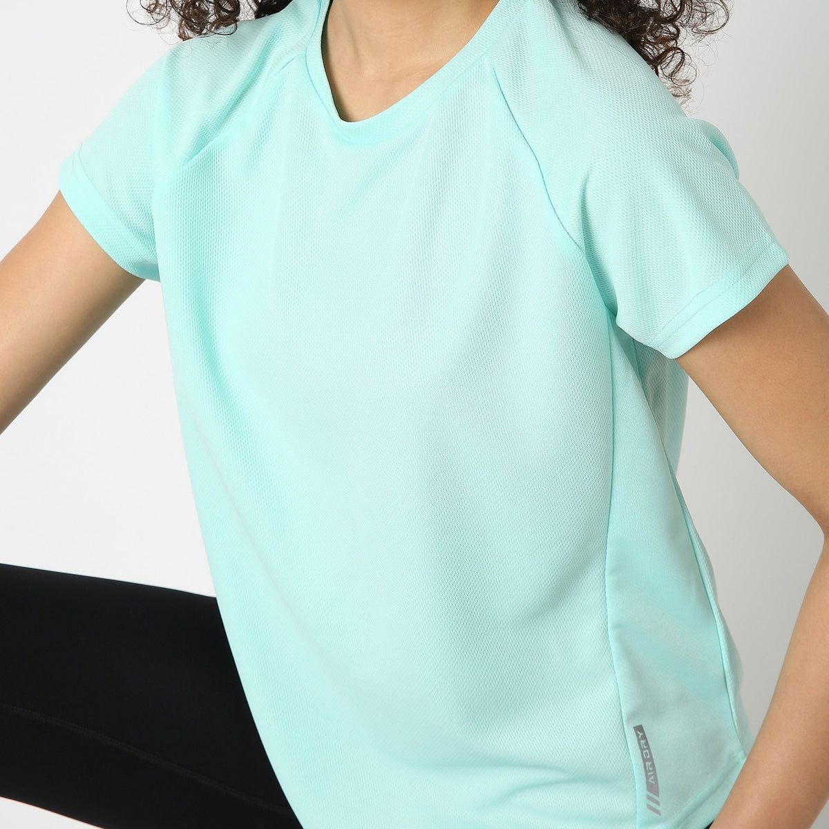 Women Wearing Regular Fit Solid T-Shirt