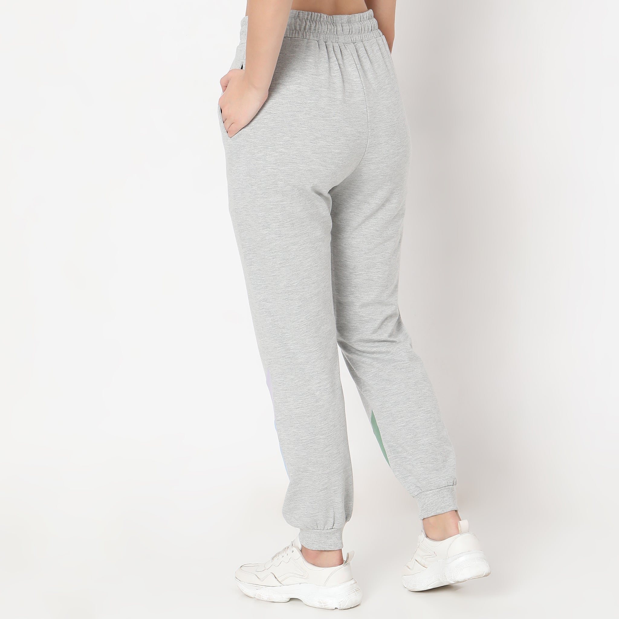 High rise grey discount joggers