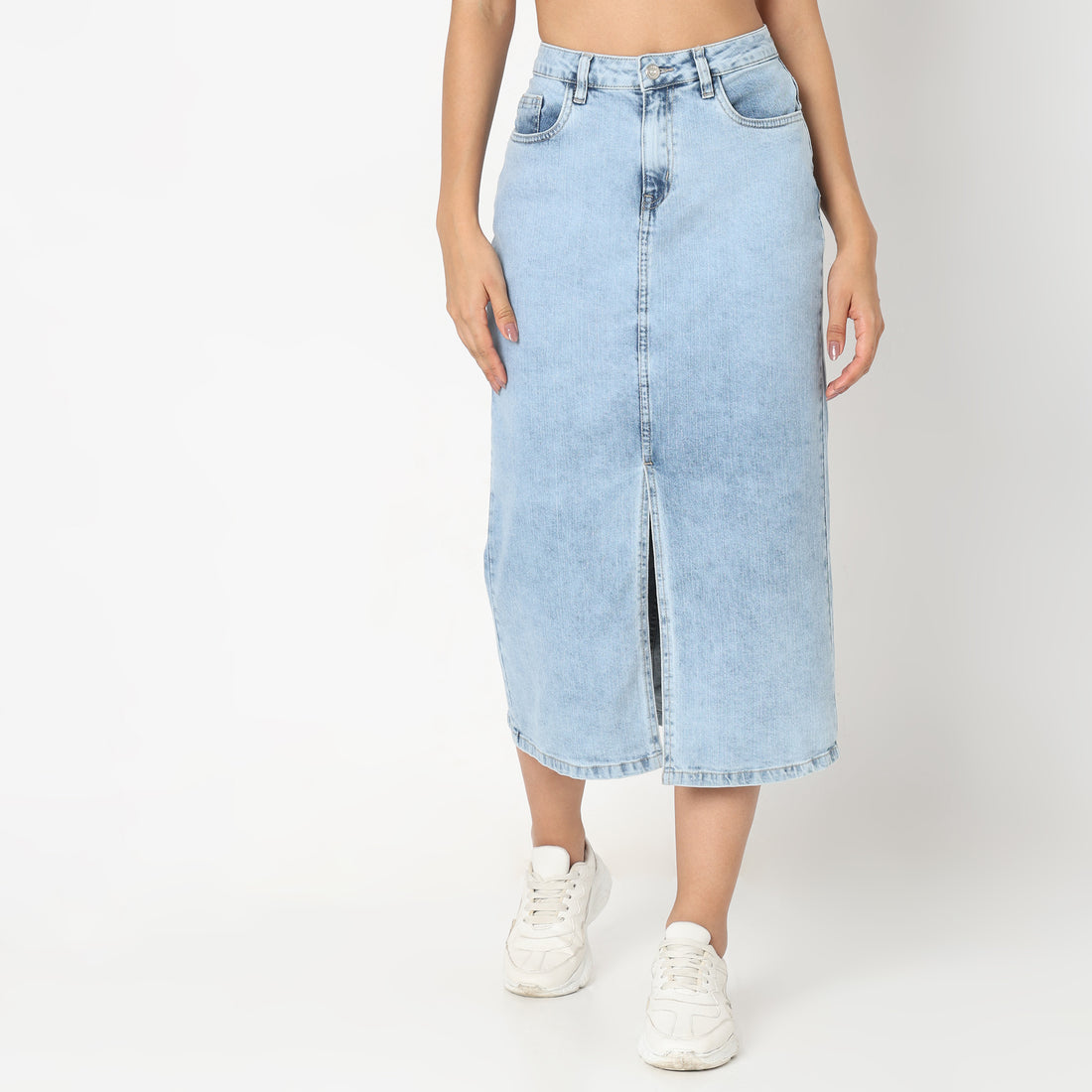 Regular Fit Solid Skirts