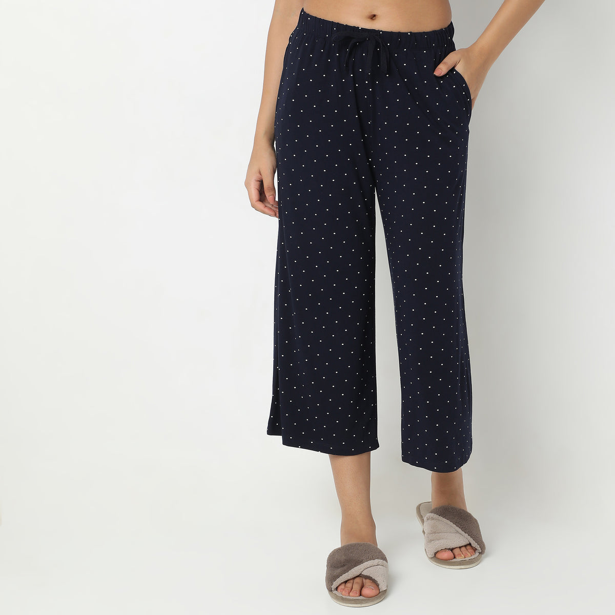 Regular Fit Printed Mid Rise Culottes