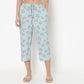 Regular Fit Floral Mid Rise Capris