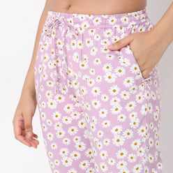 Regular Fit Printed Mid Rise Pyjamas
