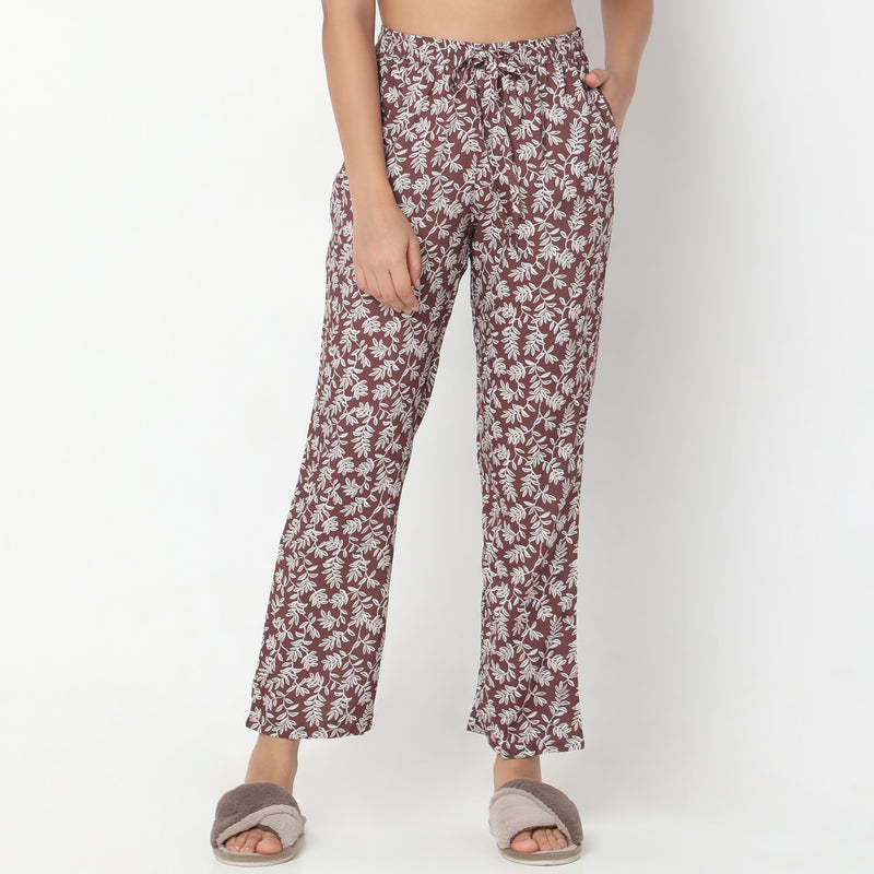 Regular Fit Printed Mid Rise Pyjamas