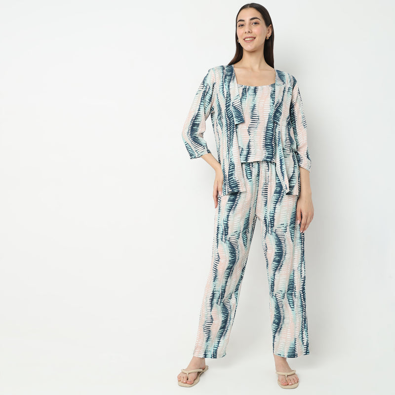 Regular Fit Printed Sleepwear Sets