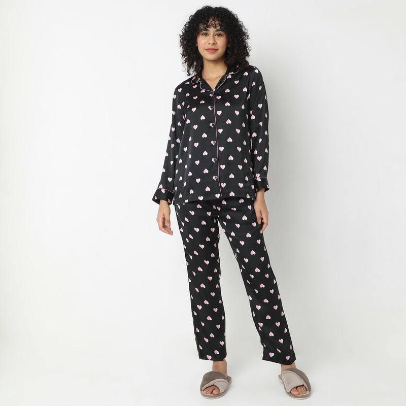 Regular Fit Printed Sleepwear Sets