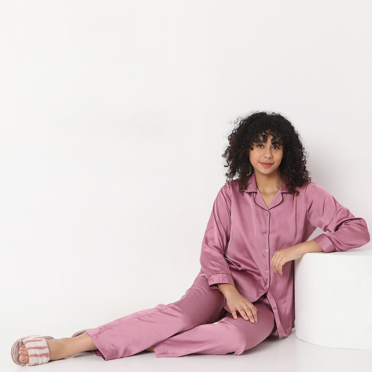 Regular Fit Solid Sleepwear Sets