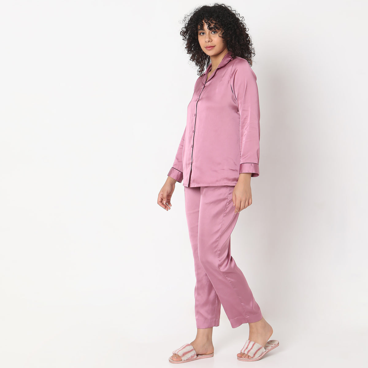 Regular Fit Solid Sleepwear Sets