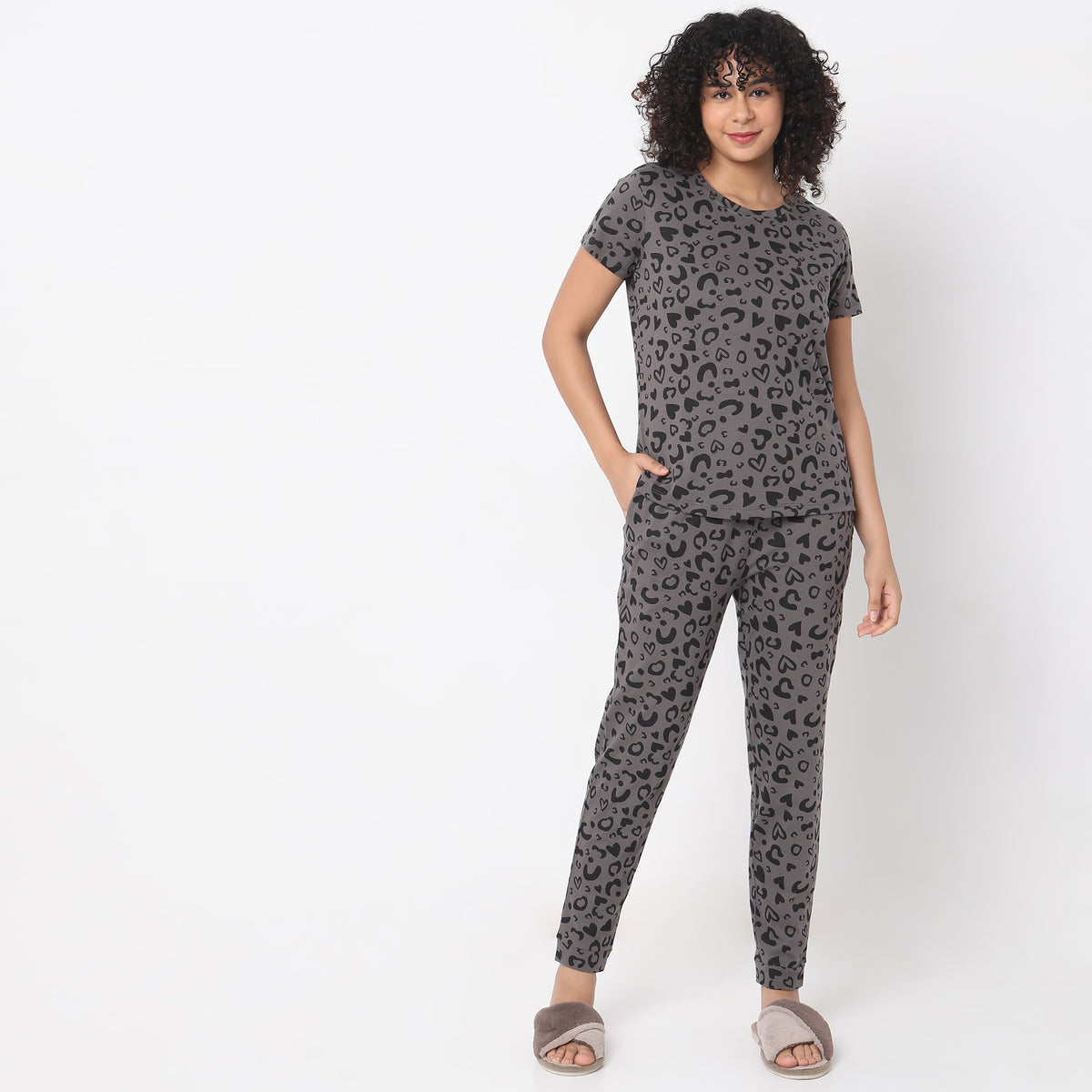 Regular Fit Animal Print Sleepwear Sets