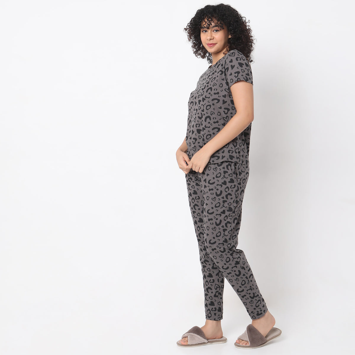 Regular Fit Animal Print Sleepwear Sets