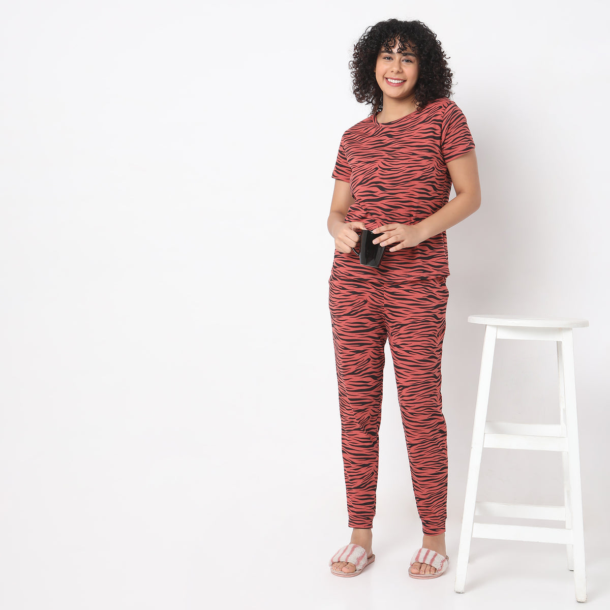 Regular Fit Animal Print Sleepwear Sets