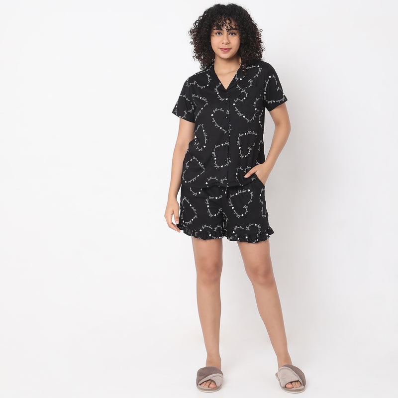 Regular Fit Printed Sleepwear Sets