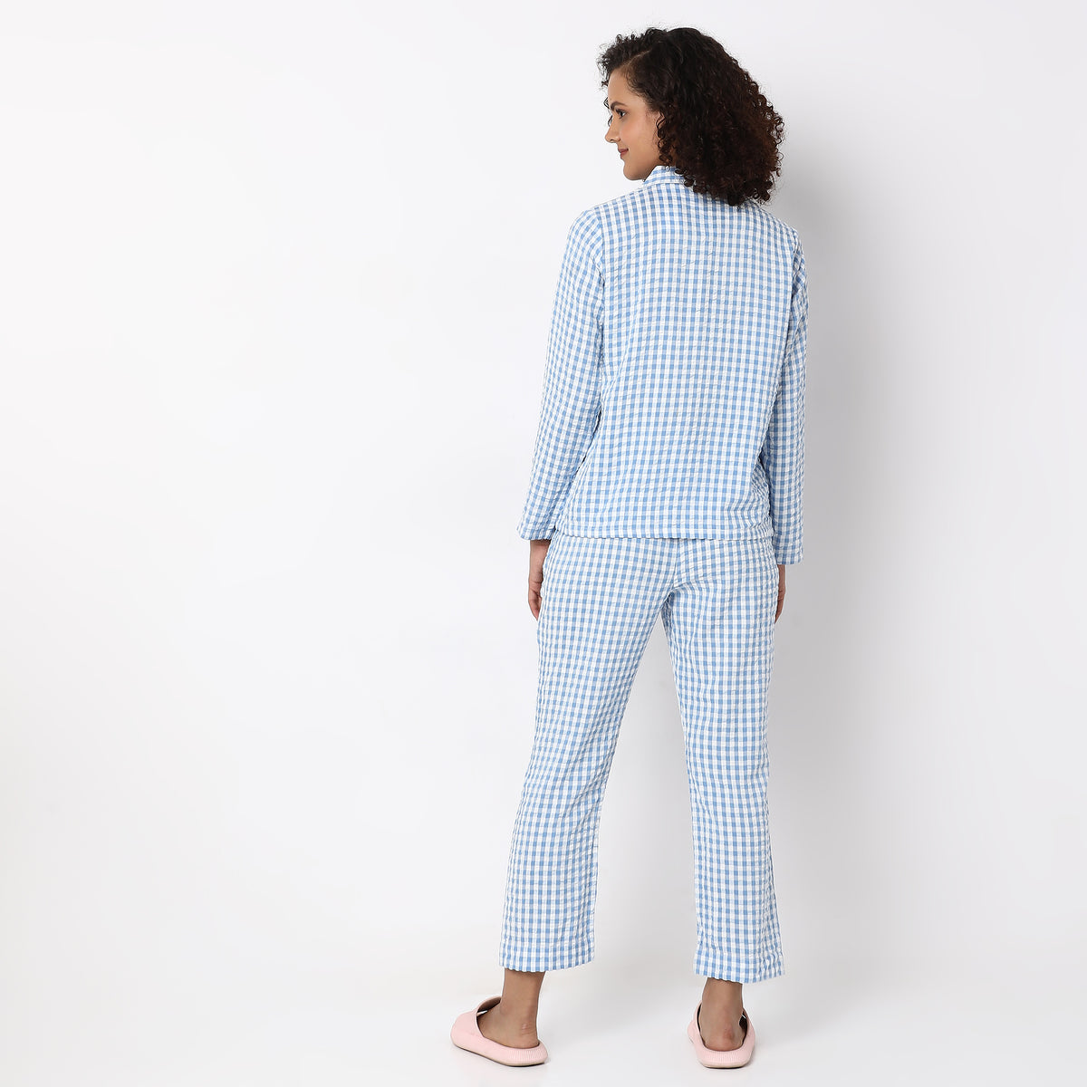 Regular Fit Checkered Sleepwear Sets