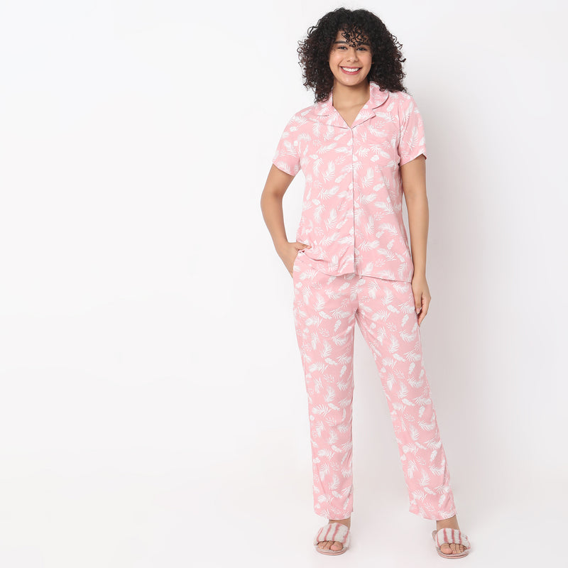 Regular Fit Floral Sleepwear Sets