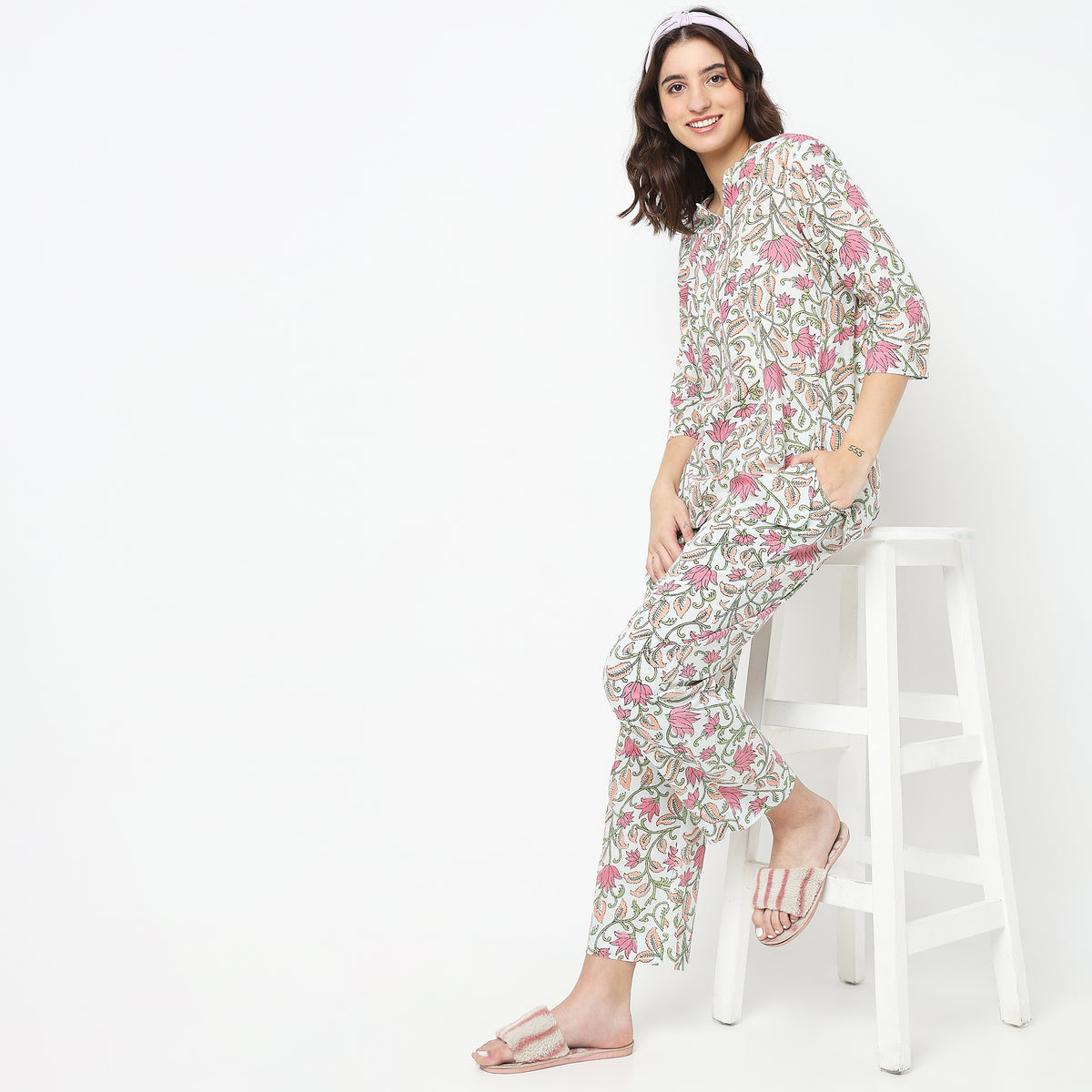 Regular Fit Floral Kurta Sets