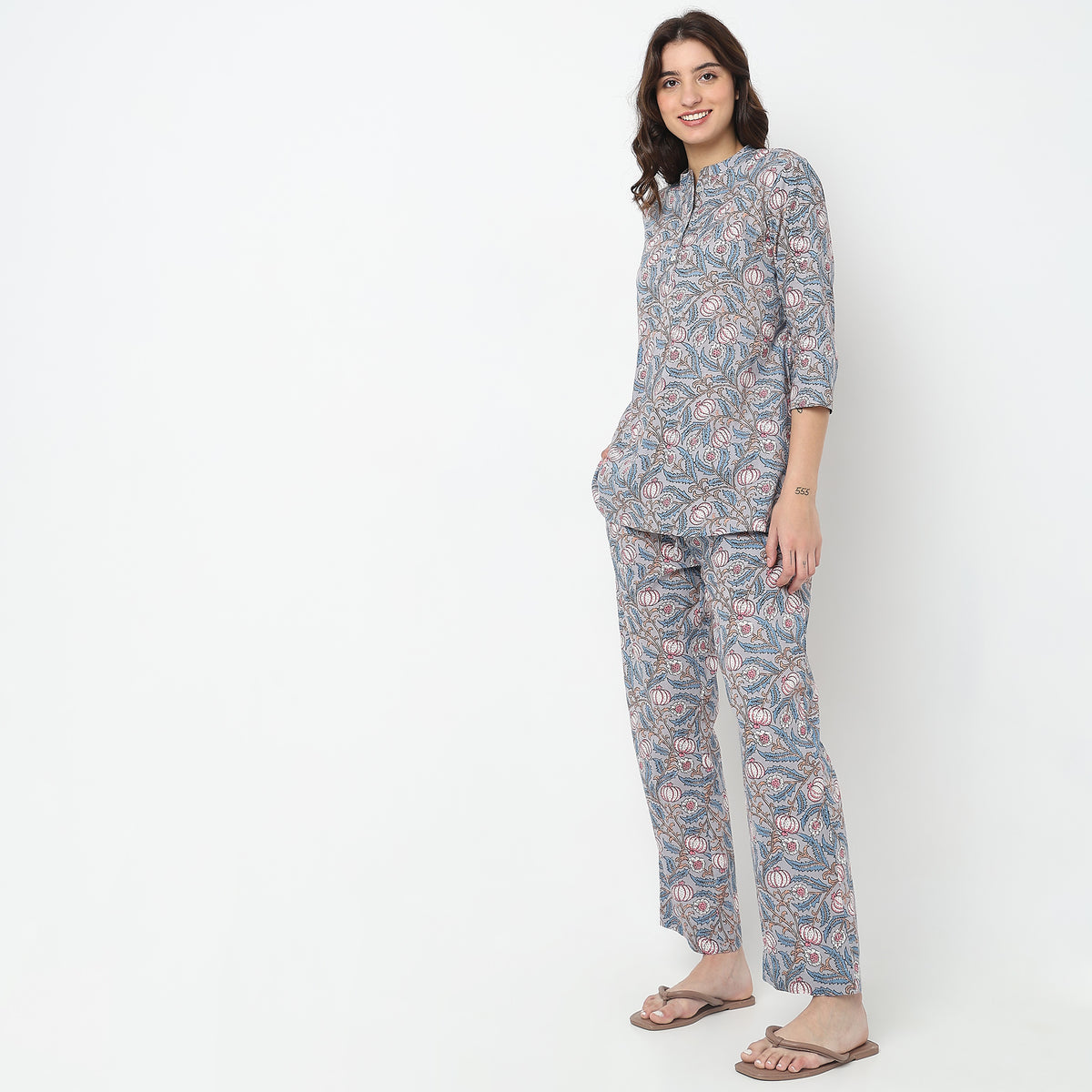 Regular Fit Floral Kurta Sets