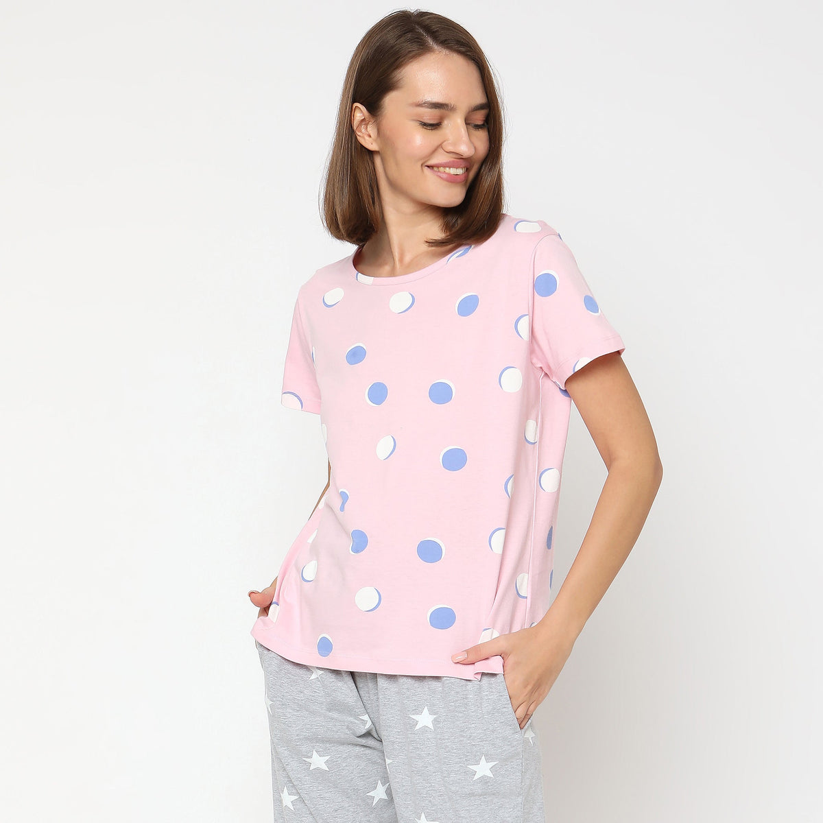 Women Wearing Regular Fit Printed Top