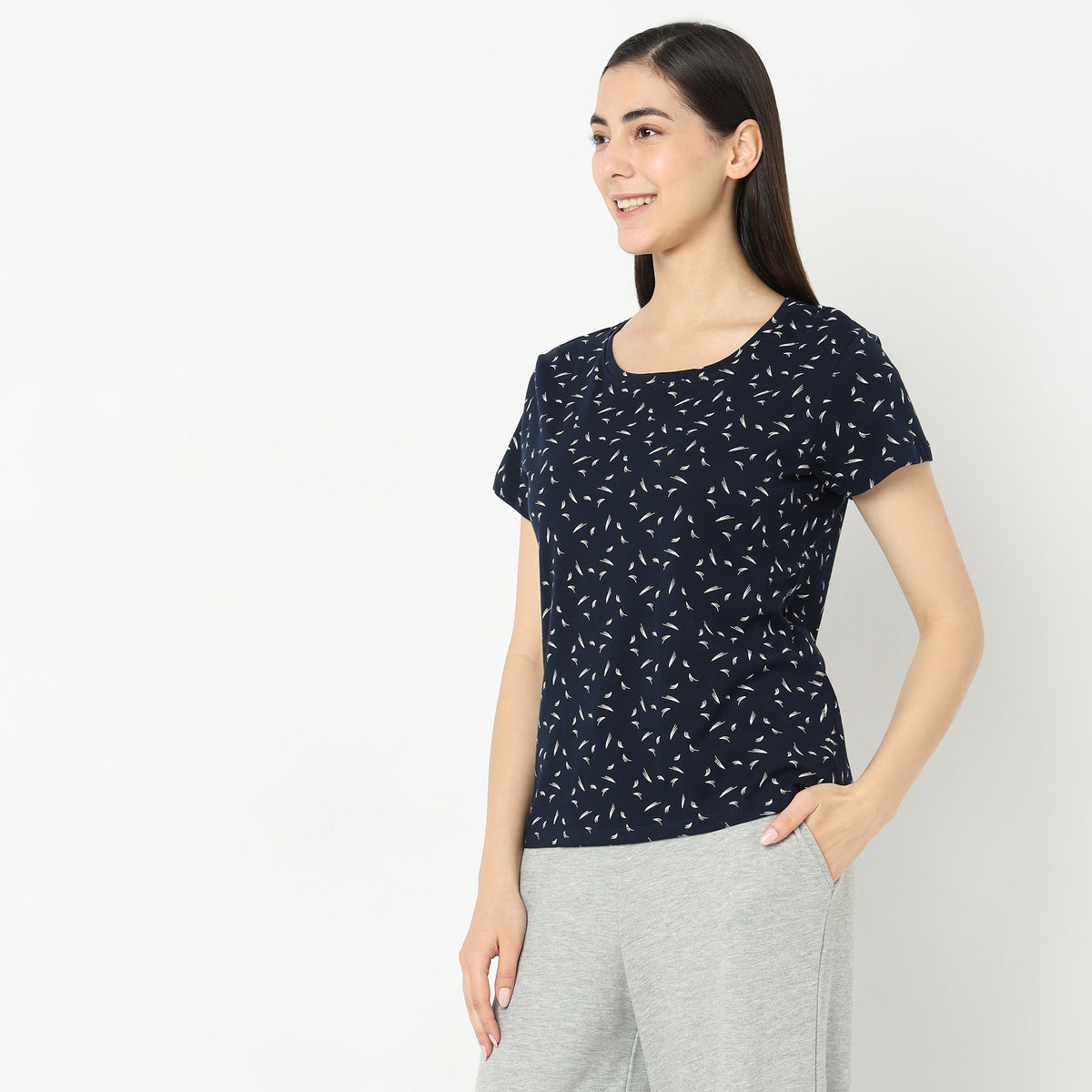 Regular Fit Printed Top