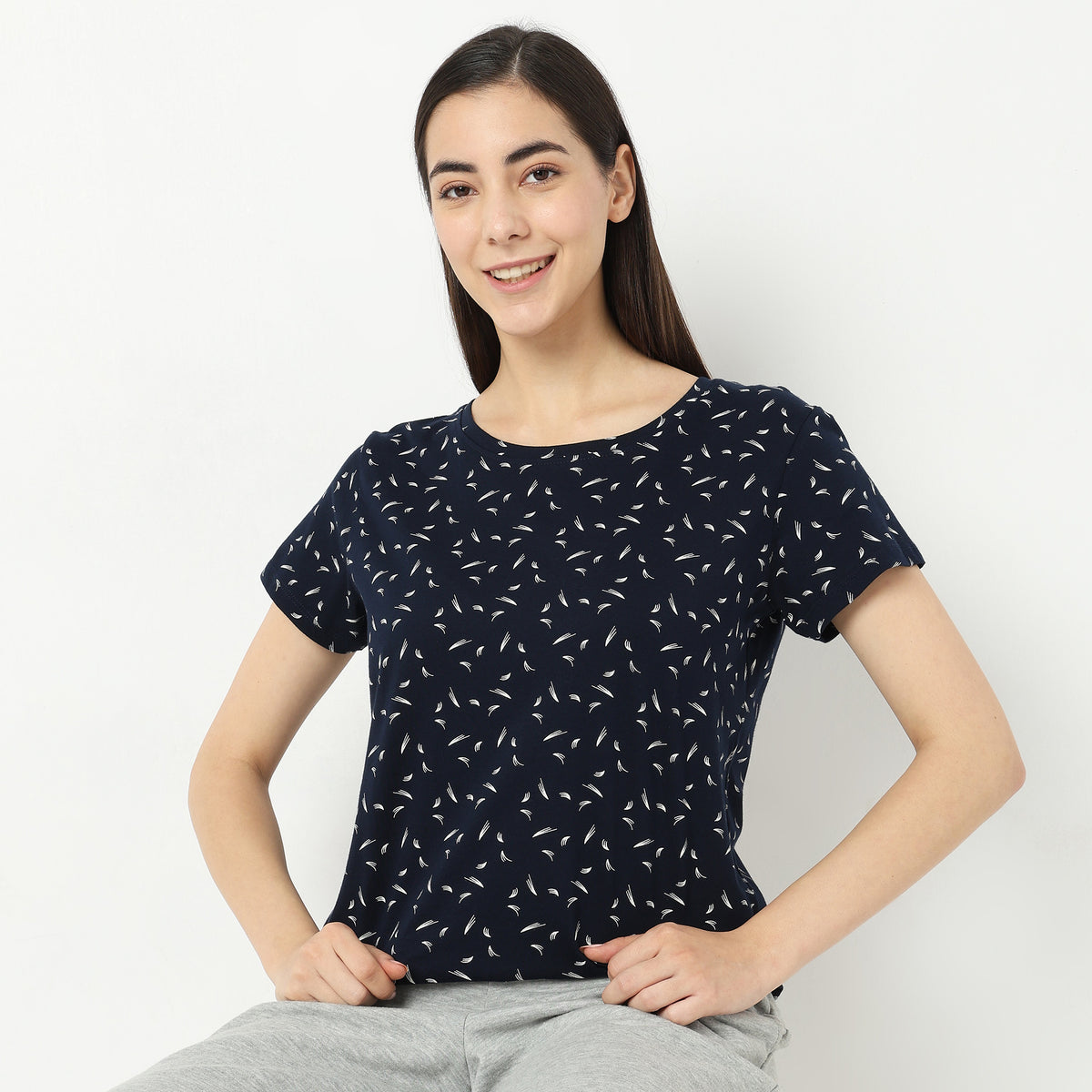 Regular Fit Printed Top