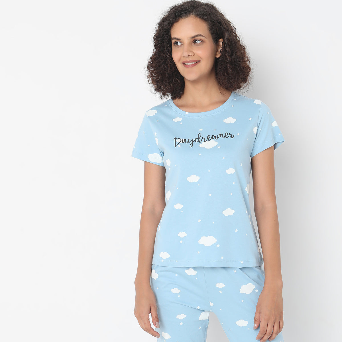 Regular Fit Heart Sleepwear Top