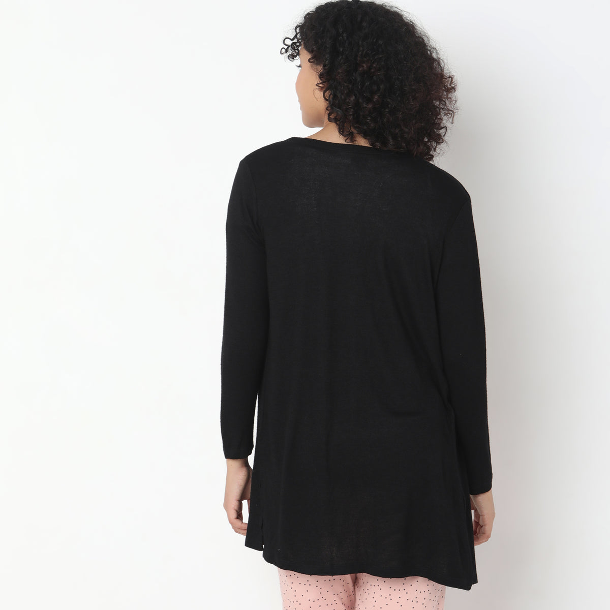 Regular Fit Solid Shrug