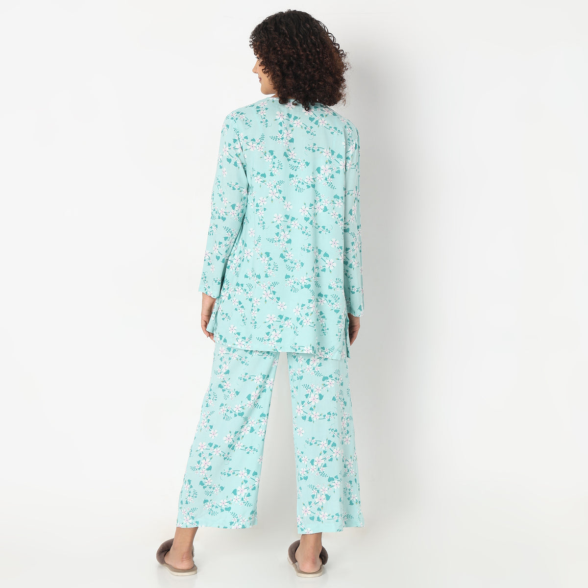 Regular Fit Tropical Sleepwear Top