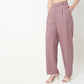 Regular Fit Solid Mid Rise Trousers