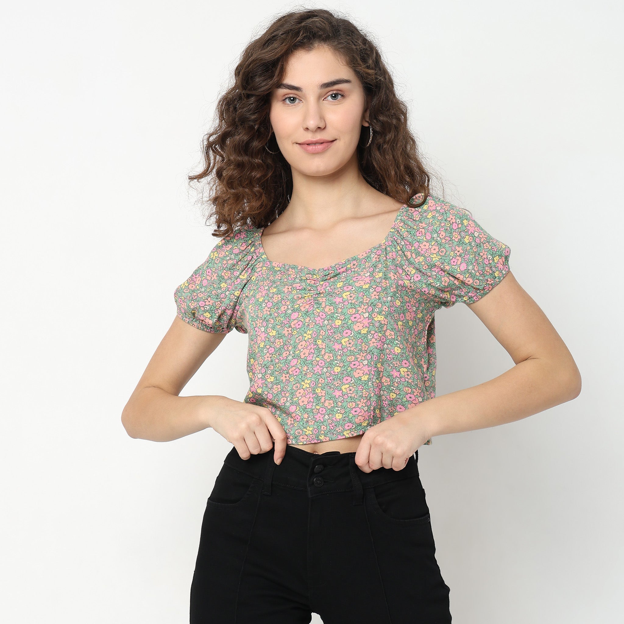 Slim Fit Floral Top