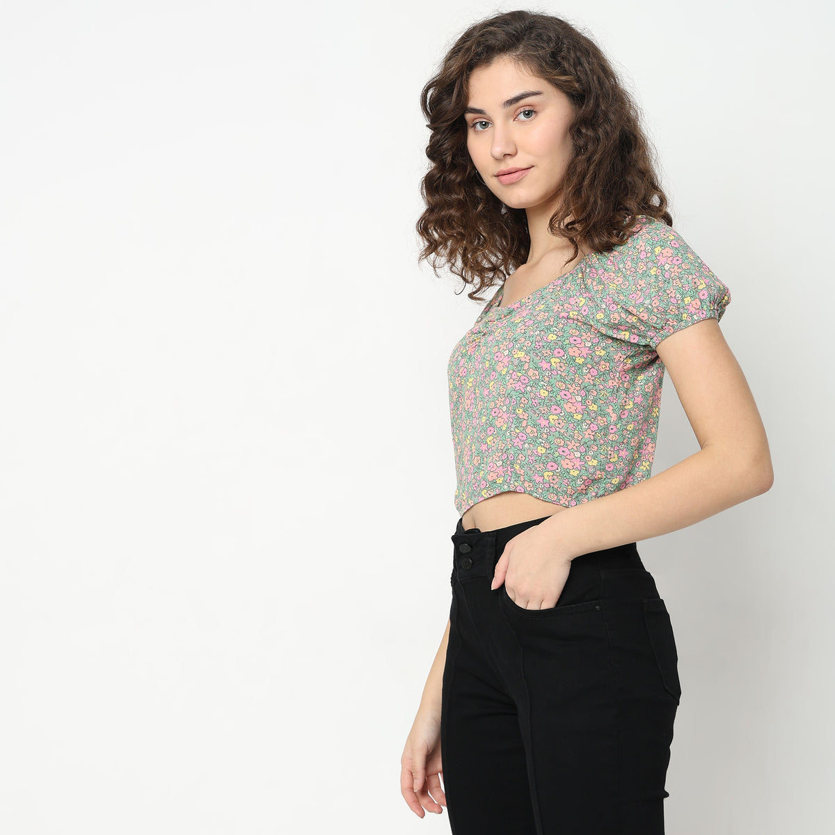 Slim Fit Floral Top