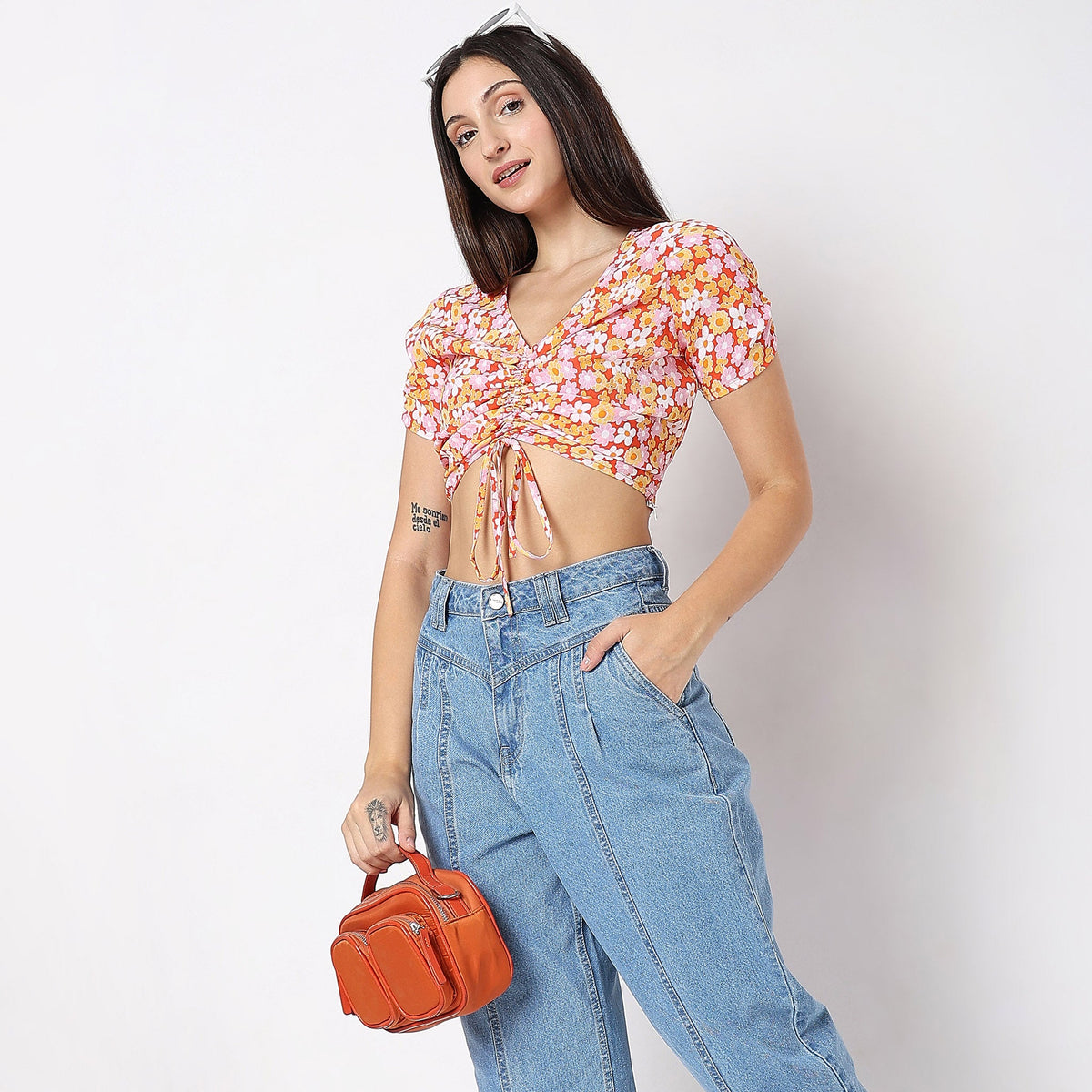 Buy Regular Fit Floral Crop Top - Style Union