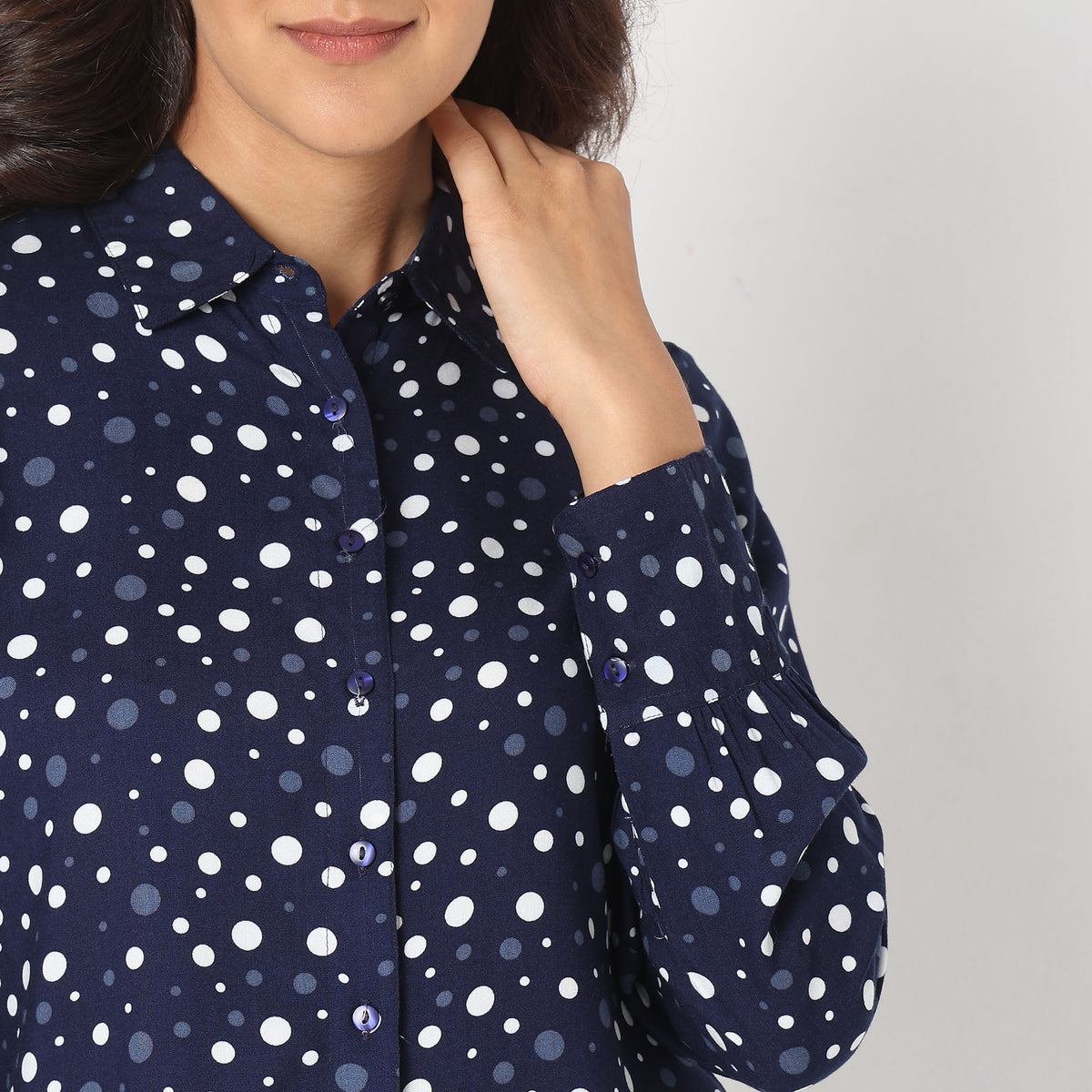 Regular Fit Polka Dot Top